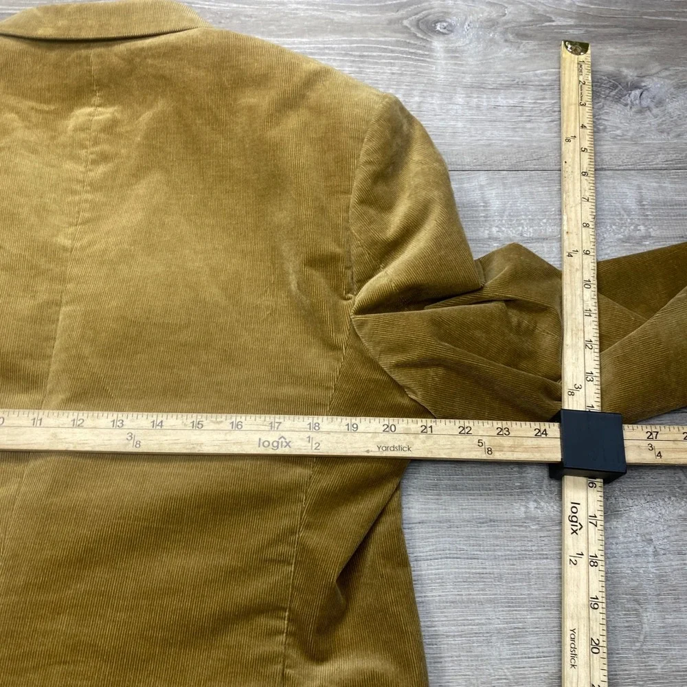 Banana Republic Mens 44R Corduroy Blazer Tan Mustard Duca Visconti Tailored Fit